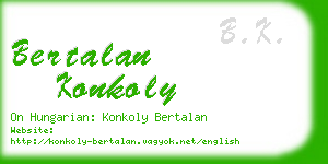 bertalan konkoly business card